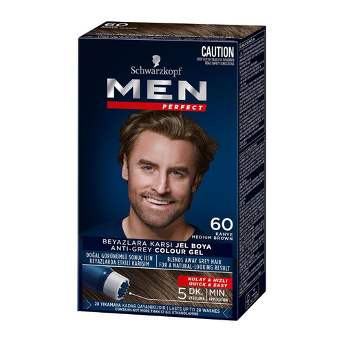 کیت رنگ موی مردانه من پرفکت Men Perfect شماره 60 رنگ قهوه ای