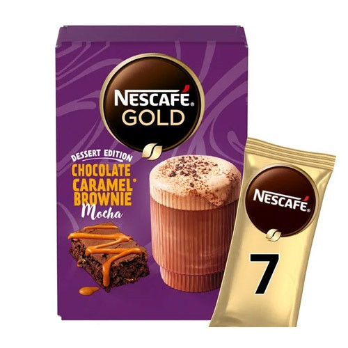 قهوه فوری نسکافه مدل شکلات کارامل براونی بسته 7 عددی Nescafe