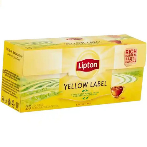 چای لیبل زرد YELLOW LABEL لیپتون 25 عددی