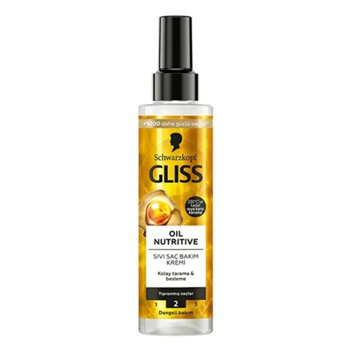 اسپری دو فاز مو گلیس مدل oil nutritive حجم 200 میلی لیتر
