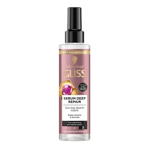 اسپری دو فاز مو گلیس مدل serum deep repair حجم 200 میلی لیتر