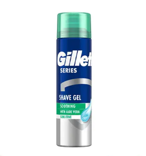 ژل اصلاح ژیلت سری Soothing مدل آلوئه ورا مخصوص پوست حساس حجم 200 میل