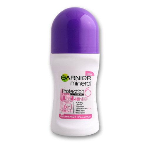 مام رولی ضد تعریق زنانه گارنیر مدل COTTON FRESH حجم 50 میل