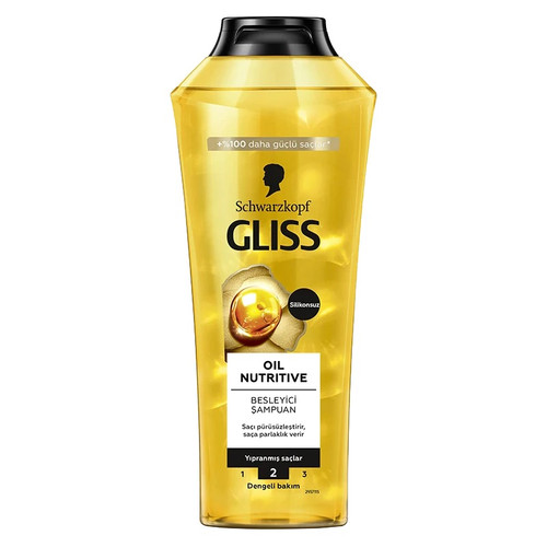 شامپو ترمیم کننده و مغذی گلیس Gliss مدل OIL NUTRITIVE حجم 500 میل