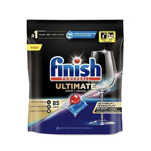 قرص ماشین ظرفشویی فینیش finish مدل اولتیمیت Ultimate  بسته 85 عددی