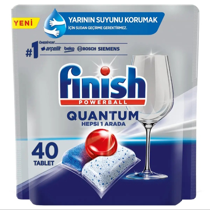 قرص ماشین ظرفشویی فینیش finish مدل کوانتوم Quantum بسته ۴۰ عددی