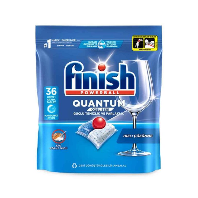 قرص ماشین ظرفشویی فینیش finish مدل کوانتوم Quantum بسته ۳۶ عددی