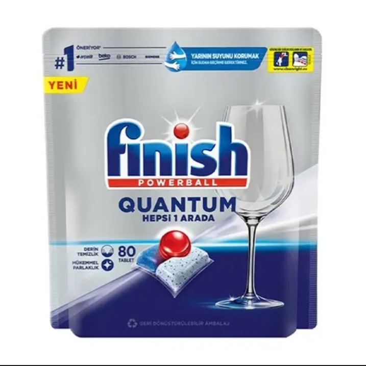 قرص ماشین ظرفشویی فینیش finish کوانتوم Quantum بسته ۸۰ عددی