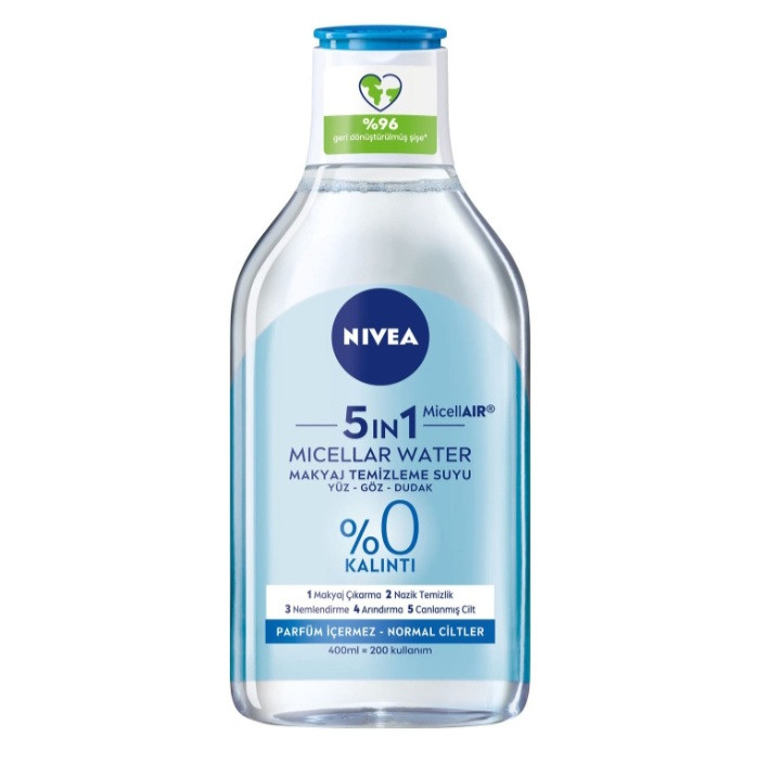 میسلار واتر ۵ در ۱ نیوآ Nivea مناسب پوست نرمال حجم ۴۰۰ میل