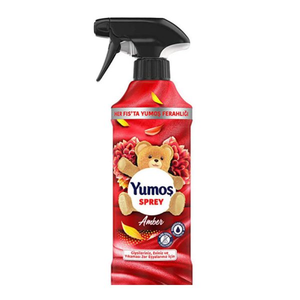 اسپری خوشبو کننده هوا یوموش (yumoş) قرمز با رایحه کهربا ۴۵۰ میل