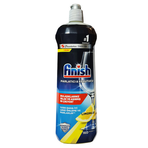 مایع جلادهنده ماشین ظرفشویی فینیش finish مدل Black Parlatici Leamon حجم 800 میلیلیتر